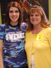 Heather Poll with Bethany coach Nathalea Stephenson